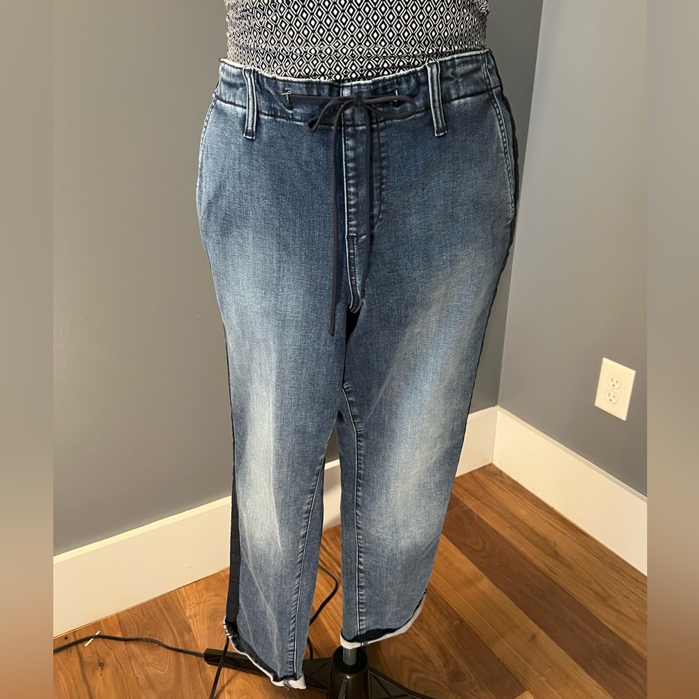 NWT Torrid pull on draw string jeans with strip